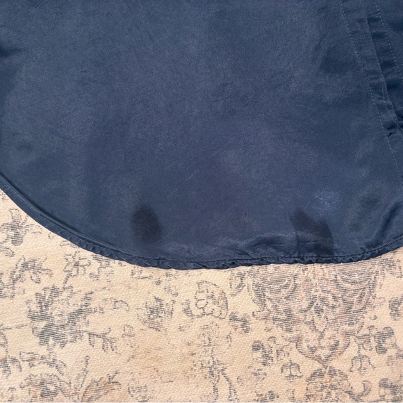 Pj Harlow Navy Women's Satin Pajama Top - Picture 5 of 9